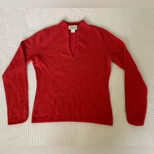 Neiman Marcus Cashmere Notch Sweater